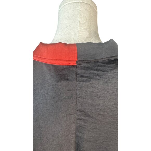 2/$30 NWT Choosy Size 12 Two-Tone Twist Front  Dress Black & Terra Cotta - Picture 10 of 16